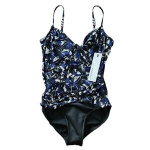 MagicSuit By Miraclesuit One Piece Swimsuit Blue & Black‎ 8 Resortwear Beach